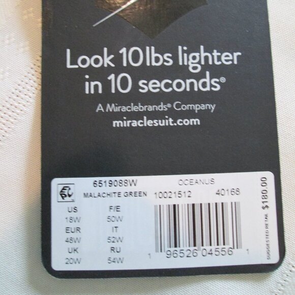 Miraclesuit  Plus Size Oceanus One Piece Malachite NWT Sz18W - Picture 8 of 13